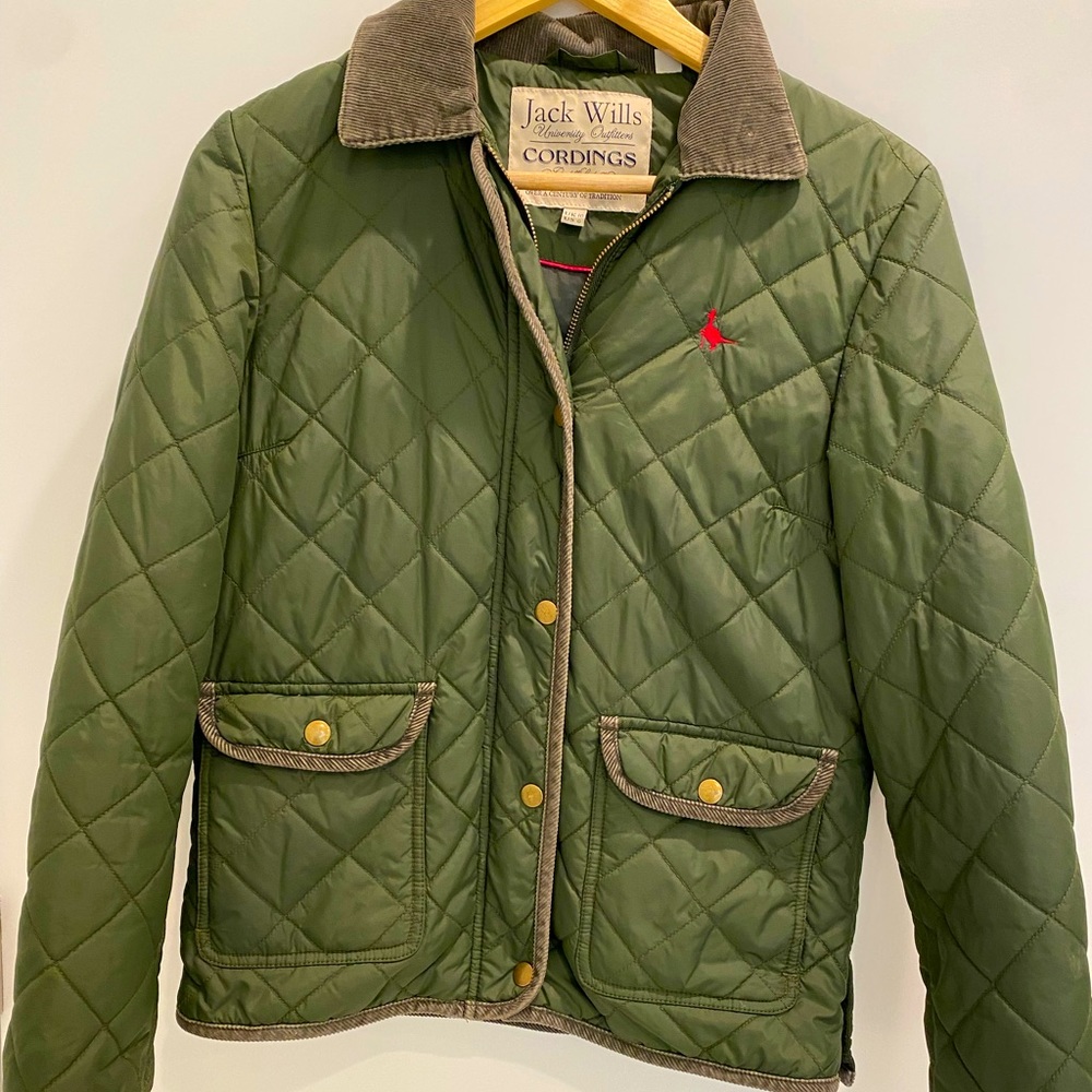 Army Green Quilted Corduroy Jack Wills